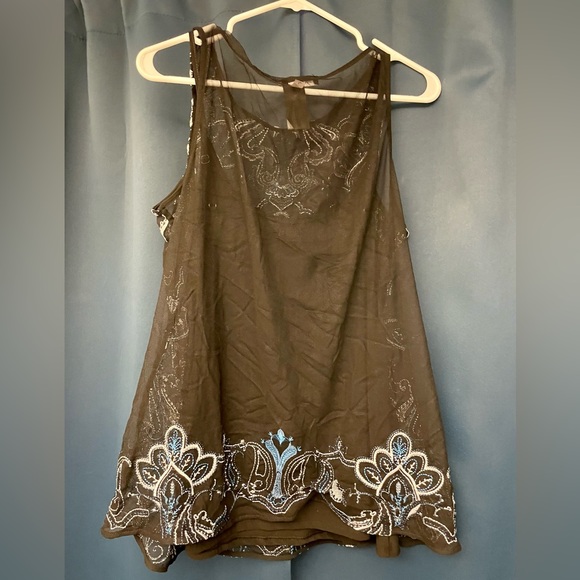 WHBM Embroidered Mesh Tank - Picture 5 of 6